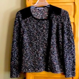 Classiques jacket with faux leather trim